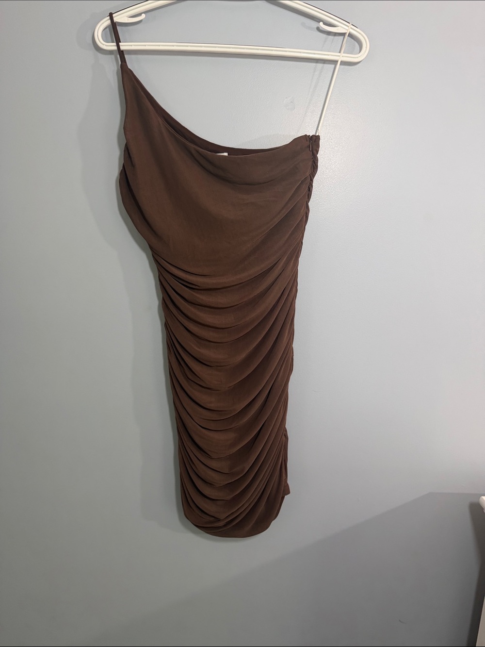 Princess Polly Brown Ruched Mini Dress SZ 8